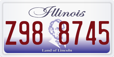 IL license plate Z988745