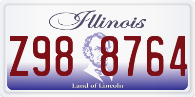 IL license plate Z988764