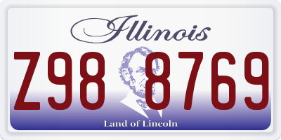 IL license plate Z988769