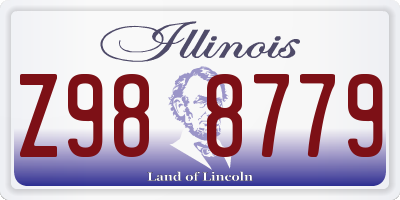 IL license plate Z988779