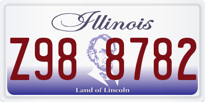 IL license plate Z988782