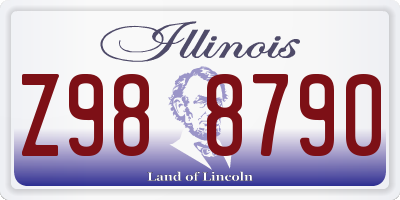 IL license plate Z988790