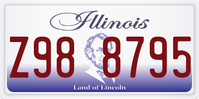 IL license plate Z988795