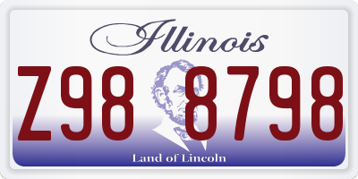 IL license plate Z988798