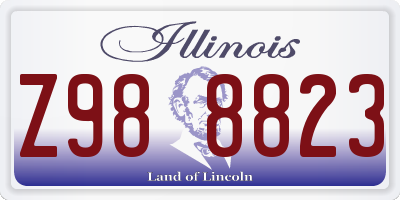 IL license plate Z988823