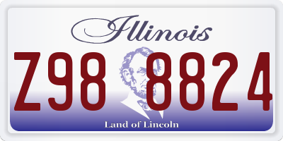 IL license plate Z988824