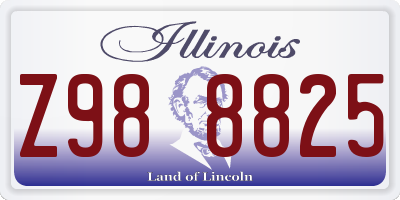 IL license plate Z988825