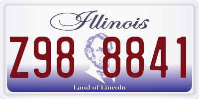 IL license plate Z988841