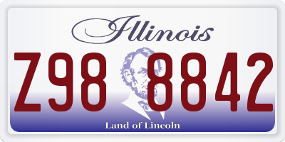 IL license plate Z988842