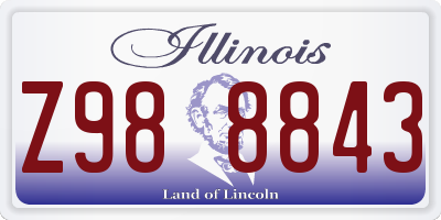 IL license plate Z988843