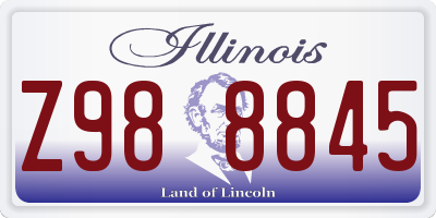 IL license plate Z988845