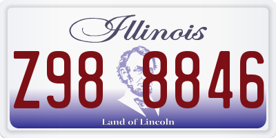 IL license plate Z988846