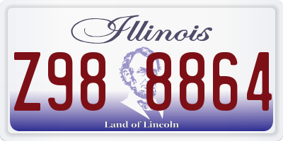 IL license plate Z988864