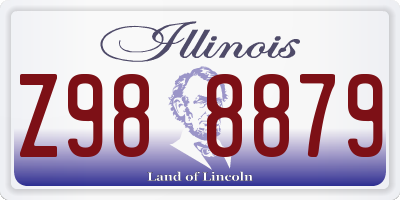 IL license plate Z988879