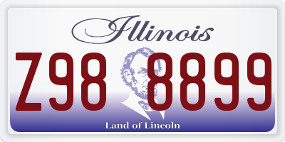 IL license plate Z988899