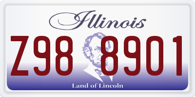 IL license plate Z988901