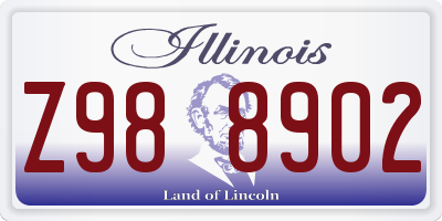 IL license plate Z988902