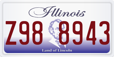 IL license plate Z988943