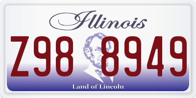 IL license plate Z988949