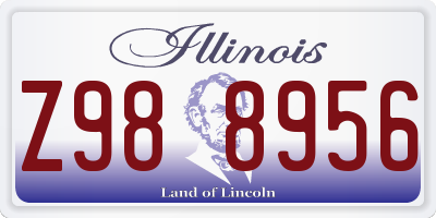 IL license plate Z988956