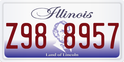 IL license plate Z988957