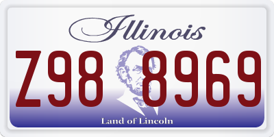 IL license plate Z988969