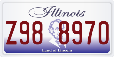 IL license plate Z988970