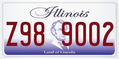 IL license plate Z989002