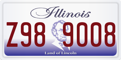 IL license plate Z989008