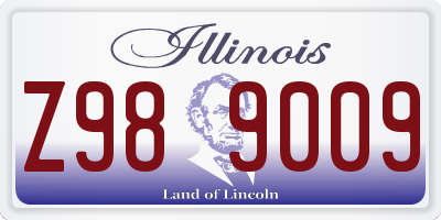 IL license plate Z989009