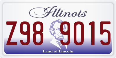 IL license plate Z989015