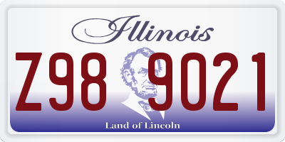 IL license plate Z989021