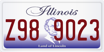 IL license plate Z989023