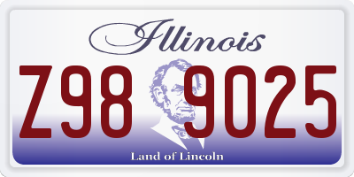 IL license plate Z989025