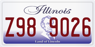 IL license plate Z989026