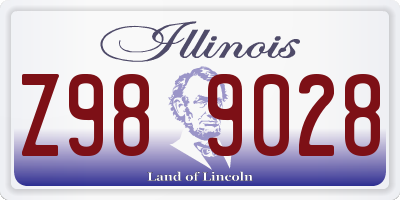 IL license plate Z989028