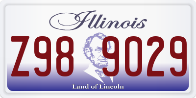 IL license plate Z989029