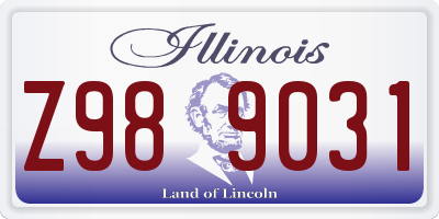 IL license plate Z989031