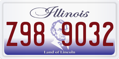 IL license plate Z989032