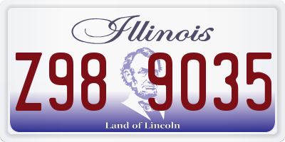 IL license plate Z989035