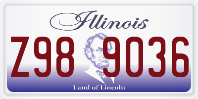 IL license plate Z989036