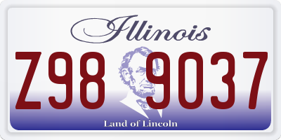 IL license plate Z989037