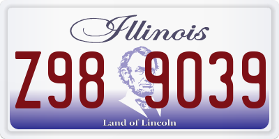 IL license plate Z989039