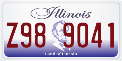 IL license plate Z989041