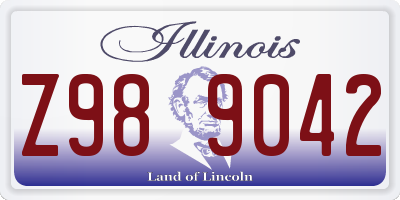 IL license plate Z989042