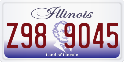 IL license plate Z989045