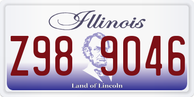 IL license plate Z989046