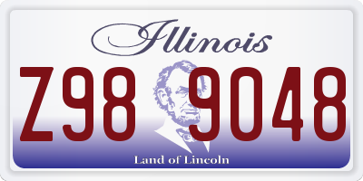 IL license plate Z989048