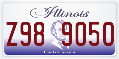 IL license plate Z989050