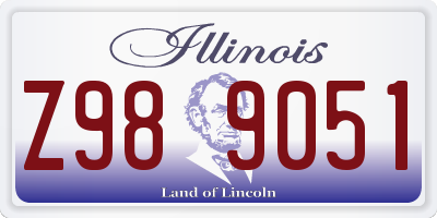 IL license plate Z989051